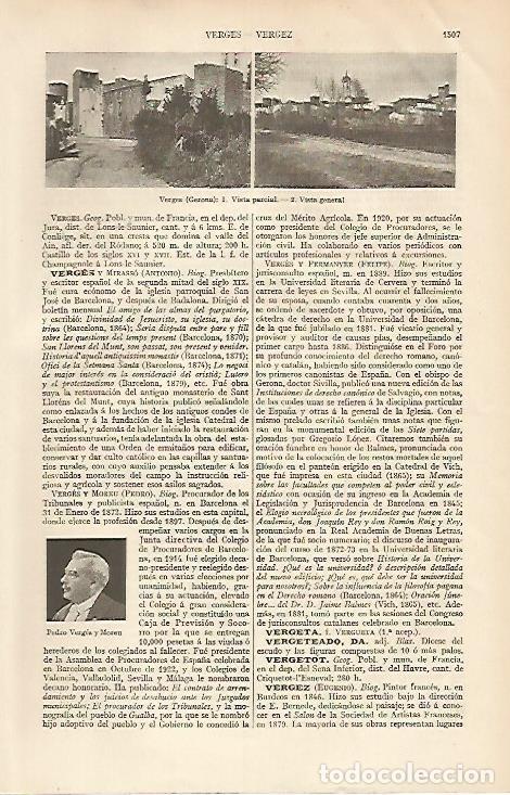Postkarten: LAMINA ESPASA 6079: Vistas de Verges Girona - Varios Autores