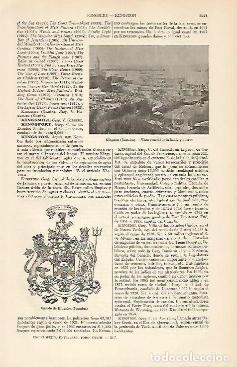 Postkarten: LAMINA ESPASA 6358: Vista general de Kingston Jamaica - Varios Autores