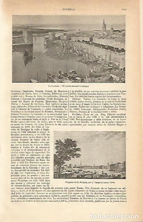 Cartoline: LAMINA ESPASA 6628: Vistas de La Rochelle Francia - Varios Autores