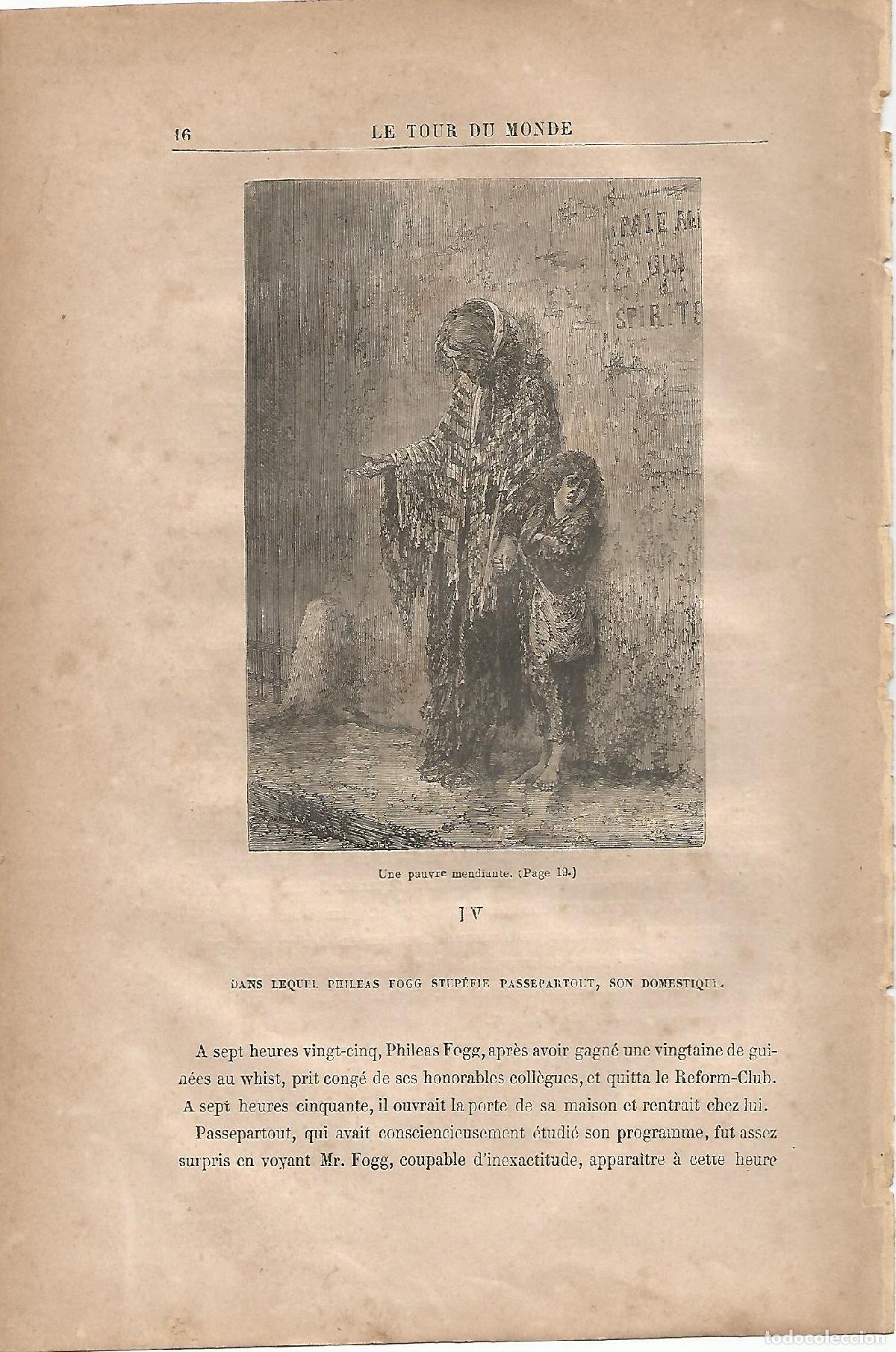 Postcards: LAMINA 1199: VERNE. Une pouvre mendiante - Jules Verne