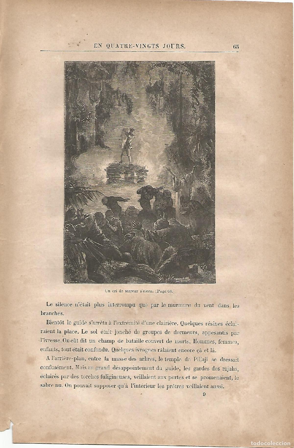 Postais: LAMINA 1212:VERNE. Un cri de terreur seleva - Jules Verne
