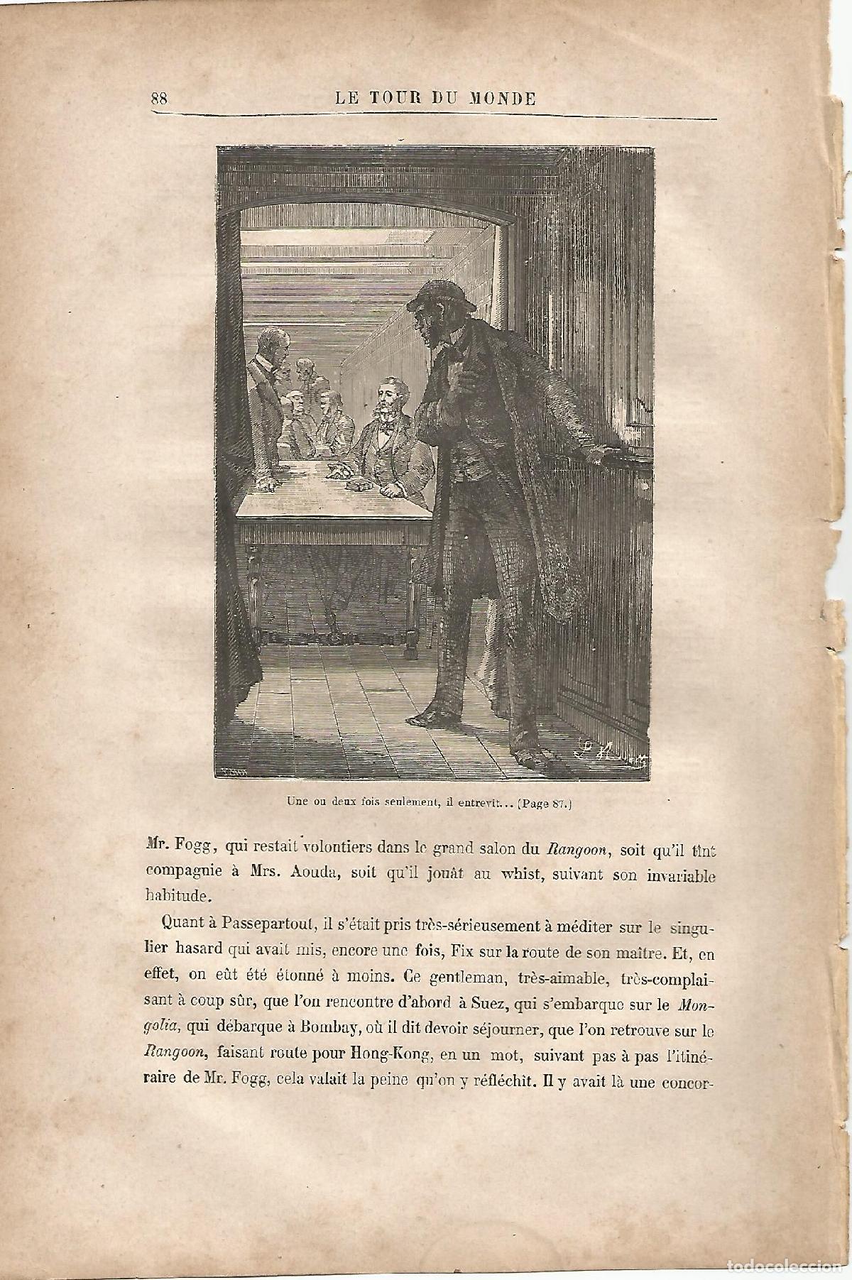 Postcards: LAMINA 1217: VERNE. Une ou deux fois seulement il entrevit� - Jules Verne