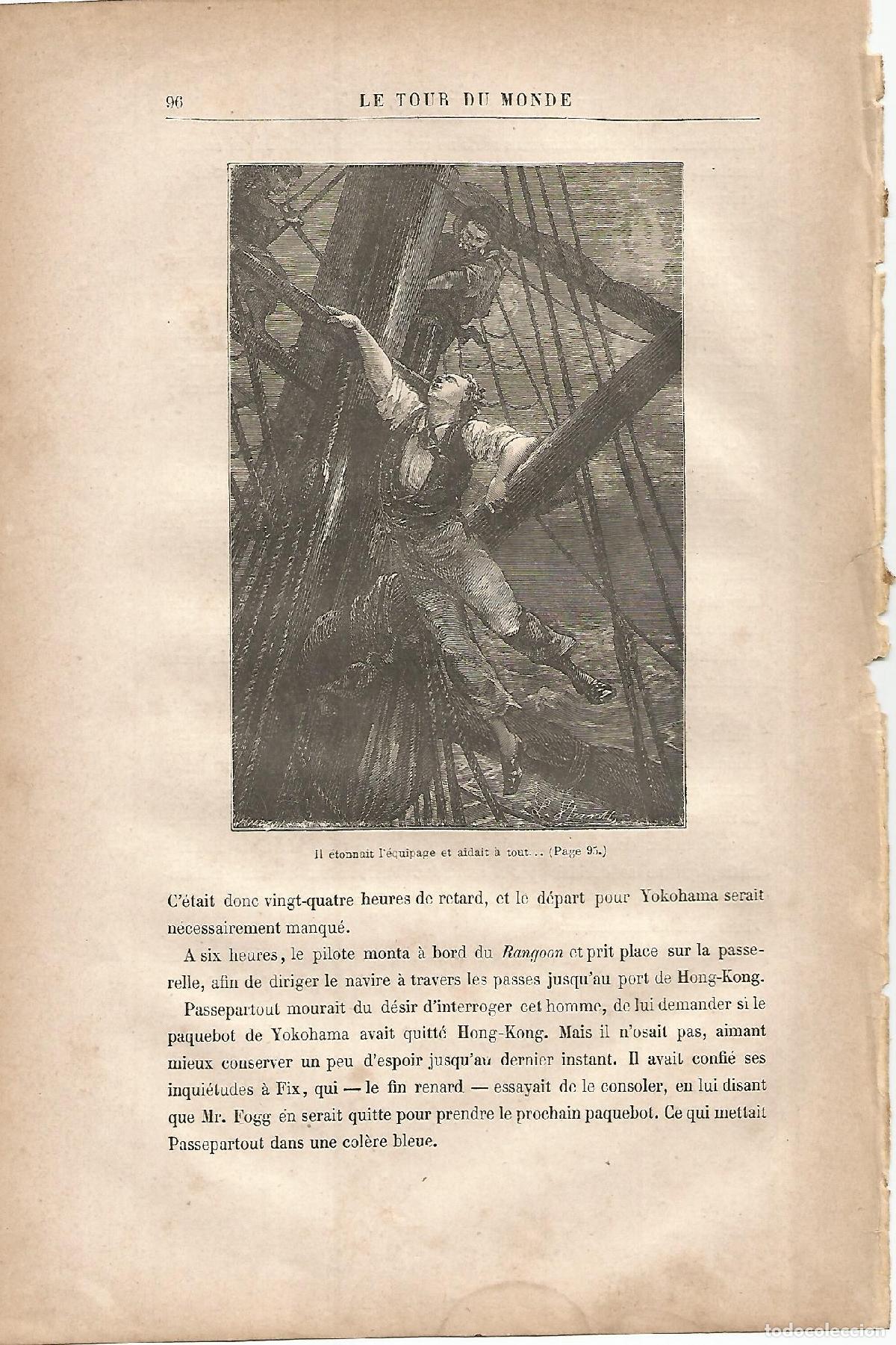 Postais: LAMINA 1219: VERNE. Il etonnait l equipage et aidait a tout�. - Jules Verne