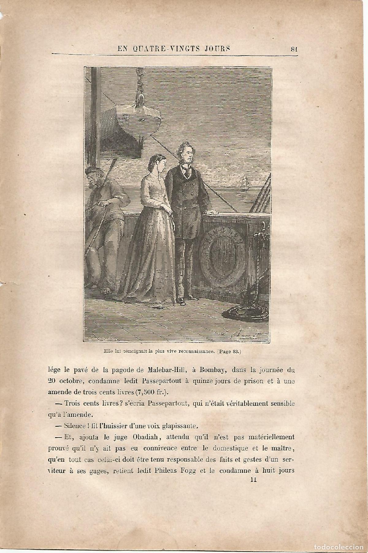 Cartoline: LAMINA 1216: VERNE. Elle lui temoignait la plus vive reconnissance - Jules Verne