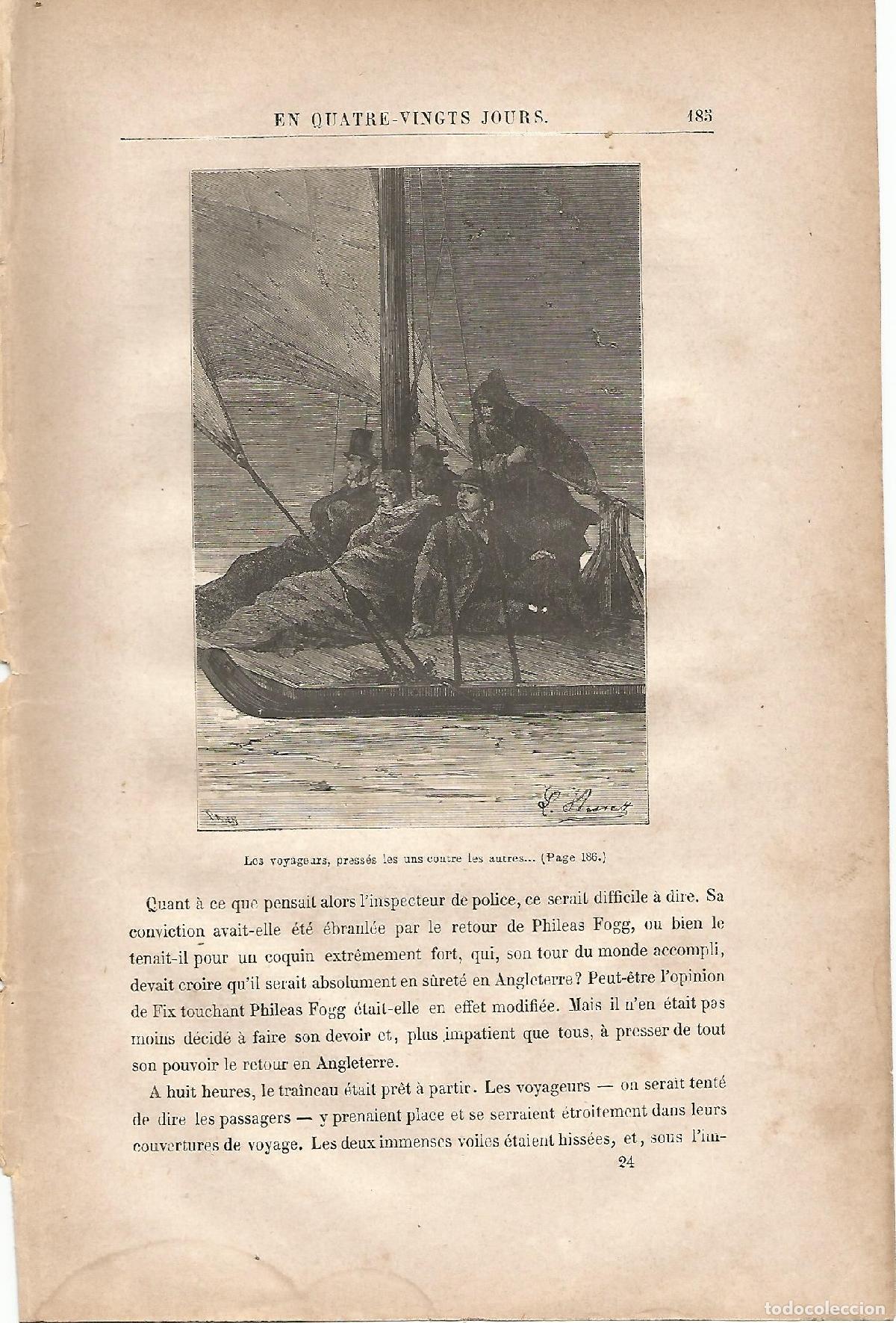 Postkarten: LAMINA 1242: VERNE. Les voyageurs presses les uns contre les autres� - Jules Verne