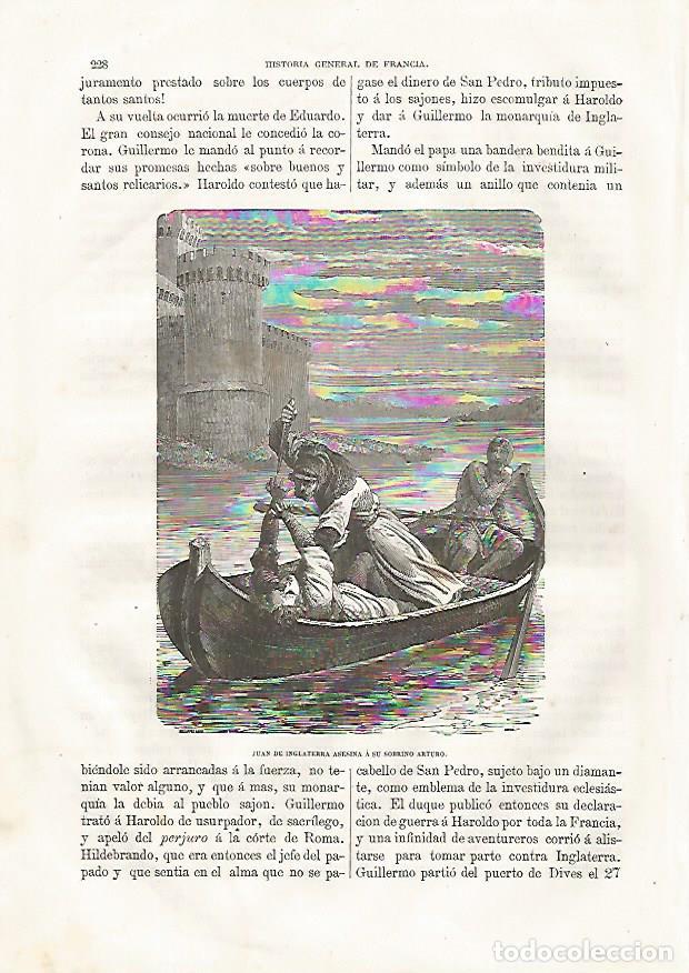 Postkarten: LAMINA 3415: Juan de Inglaterra asesina a su sobrino Arturo - Varios