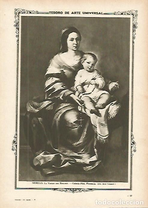 Postales: LAMINA 1278. MURILLO. La Virgen del Rosario - Varios