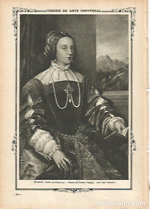 Postcards: LAMINA 1307. TIZIANO. Isabel de Portugal - Varios