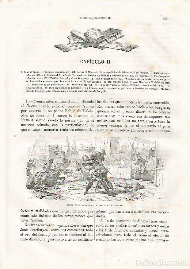 Postais: LAMINA 3470: Duelo entre Duguesclin y Tomas de Cantorbery - Varios