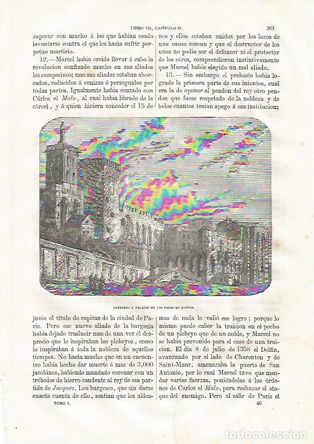 Postales: LAMINA 3475: Catedral y Palacio de los Papas en Avignon - Varios