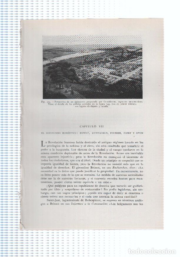 Postkarten: Historia del Mundo bloque 07: El socialismo romantico: Babeuf, Saint Simon, (18 paginas, 16 fotos b