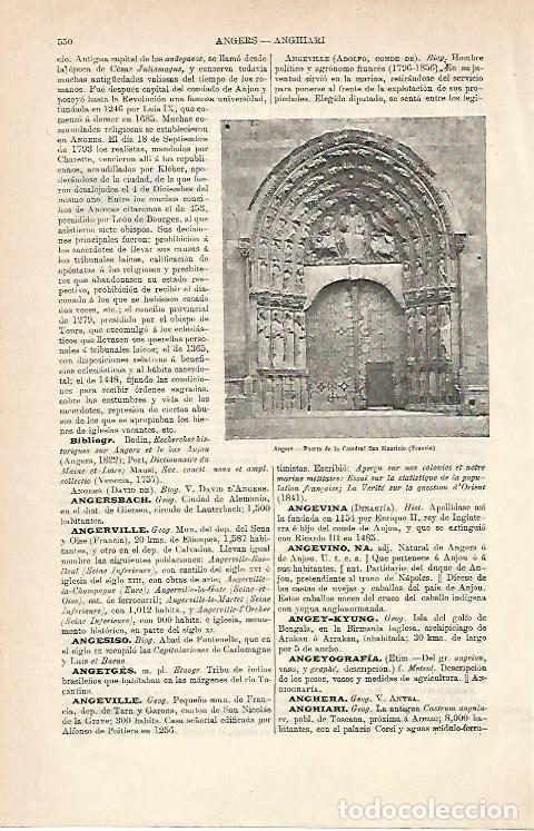 Postais: LAMINA ESPASA 6993: Catedral de San Mauricio en Angers Francia - Varios