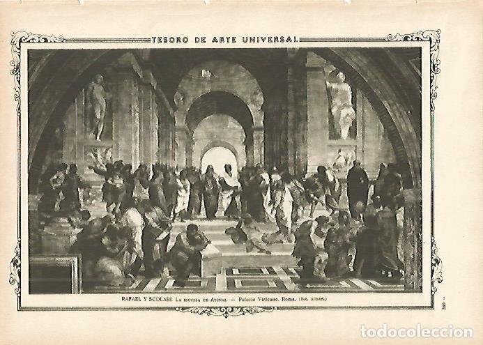 Postkarten: LAMINA 1382. RAFAEL y SCOLARI. La escuela de Atenas - Varios