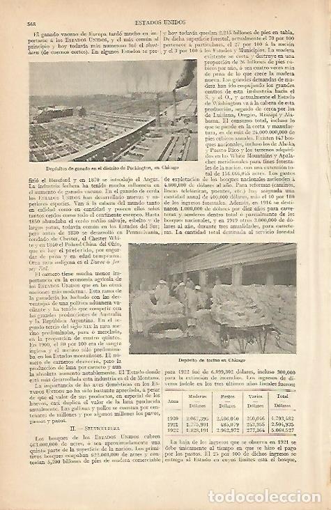 Postkarten: LAMINA ESPASA 7994: Depositos de ganado en Chicago - Varios