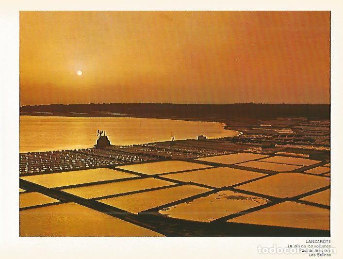 Postcards: LAMINA 1712: LANZAROTE. Puesta de sol en Las Salinas - VVAA
