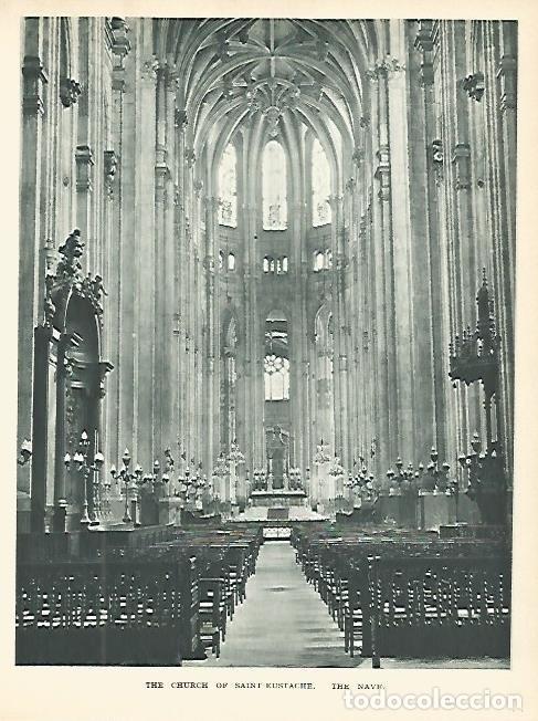 Postcards: LAMINA 1763: PARIS. Iglesia de San Eutasquio. La nave - Andr&eacute; George