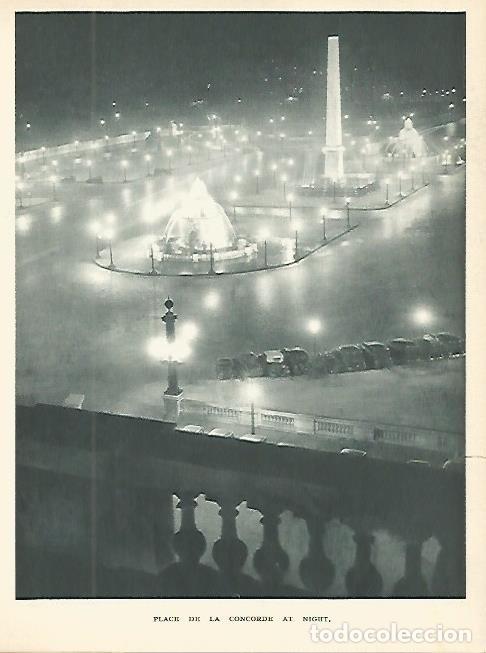 Postcards: LAMINA 1788: PARIS. Plaza de la Concordia. Vista nocturna - Andr&eacute; George