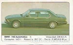 Postales: CROMO 248 ALBUM COCHES MOTOR 16: BMW - 745i - Varios