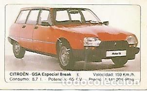 Postales: CROMO 256 ALBUM COCHES MOTOR 16: CITROEN - GSA - Varios