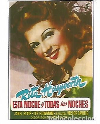 Postcards: CROMO CINE 1427: ESTA NOCHE Y TODAS LAS NOCHES - Varios