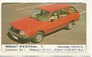 Postales: CROMO 279 ALBUM COCHES MOTOR 16: RENAULT - R18 GTD - Varios