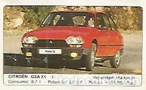 Postales: CROMO 250 ALBUM COCHES MOTOR 16: CITROEN - GSA X 1 - Varios