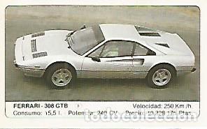 Postales: CROMO 285 ALBUM COCHES MOTOR 16: FERRARI - 308 GTB - Varios
