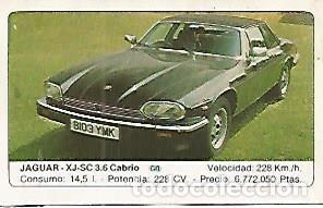 Postales: CROMO 258 ALBUM COCHES MOTOR 16: JAGUAR - X J SC 3.6 - Varios