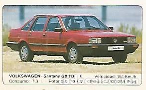 Postales: CROMO 291 ALBUM COCHES MOTOR 16: VOLKSWAGEN - SANTANA GX TD - Varios