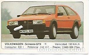 Postales: CROMO 301 ALBUM COCHES MOTOR 16: VOLKSWAGEN - SCIROCCO GTX - Varios