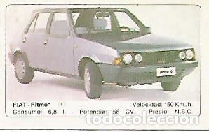 Postales: CROMO 293 ALBUM COCHES MOTOR 16: FIAT - RITMO - Varios