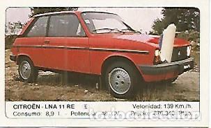 Postales: CROMO 299 ALBUM COCHES MOTOR 16: CITROEN - LNA 11 RE - Varios