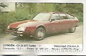 Postales: CROMO 308 ALBUM COCHES MOTOR 16: CITROEN CX 25 GTI - Varios