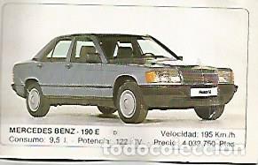 Postales: CROMO 320 ALBUM COCHES MOTOR 16: MERCEDES BENZ 190E - Varios