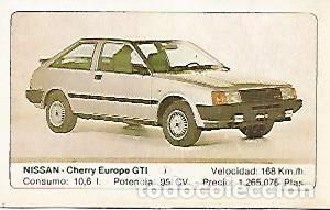 Postales: CROMO 345 ALBUM COCHES MOTOR 16: NISSAN CHERRY EUROPE - Varios