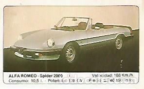 Postales: CROMO 363 ALBUM COCHES MOTOR 16: ALFA ROMEO SPIDER 2000 - Varios