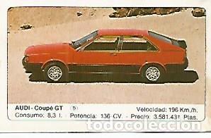 Postales: CROMO 371 ALBUM COCHES MOTOR 16: AUDI COUPE GT - Varios