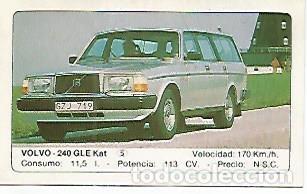 Postales: CROMO 384 ALBUM COCHES MOTOR 16: VOLVO 240 GLE KAT - Varios