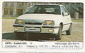 Postales: CROMO 351 ALBUM COCHES MOTOR 16: OPEL KADETT GSI - Varios