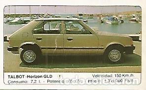 Postales: CROMO 389 ALBUM COCHES MOTOR 16: TALBOT HORIZON GLD - Varios