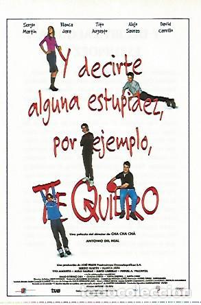 Postales: CROMO CINE 1742: Y DECIRTE ALGUNA ESTUPIDEZ POR EJEMPLO TE QUIERO - Varios