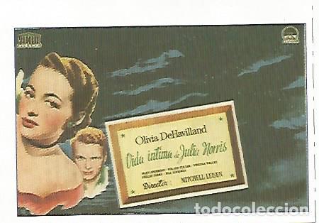 Postais: CROMO CINE 1781: LA VIDA INTIMA DE JULIA NORRIS - Varios