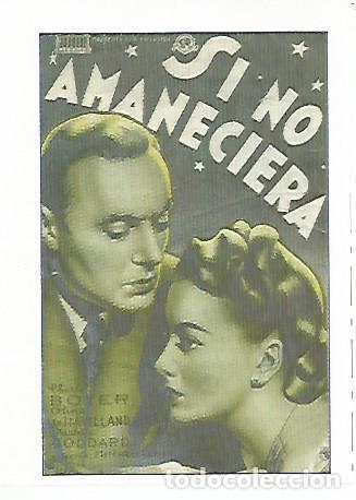 Postales: CROMO CINE 1779: SI NO AMANECIERA - Varios