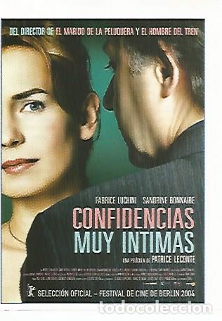 Postales: CROMO CINE 1787: CONFIDENCIAS MUY INTIMAS - Varios