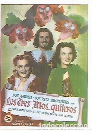 Postales: CROMO CINE 1817: LOS TRESS MOS�QUITEROS - Varios