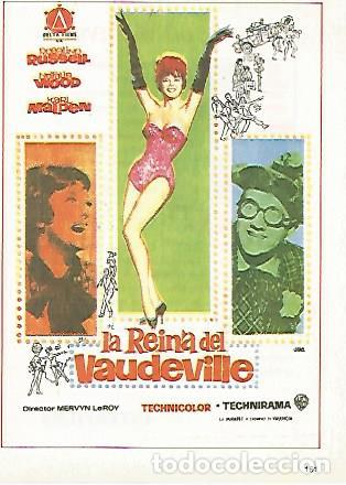 Postales: CROMO CINE 1857: LA REINA DEL VAUDEVILLE - Varios