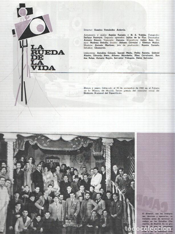 Postales: Ficha cine Suevia Films: La rueda de la vida y Campeones - varios