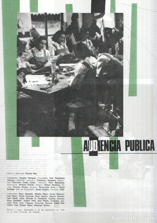 Cartes Postales: Ficha cine Suevia Films: Audiencia publica y El emigrado - varios