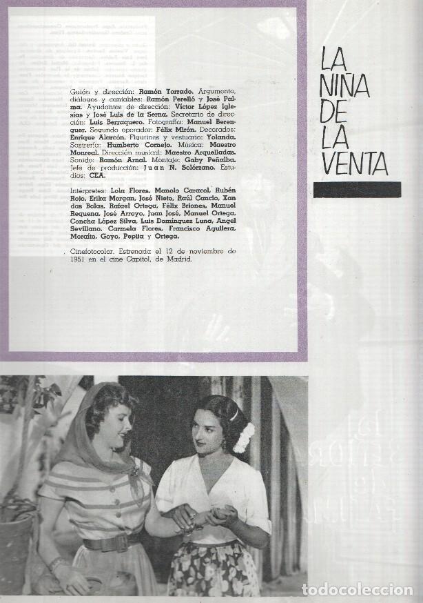 Cartes Postales: Ficha cine Suevia Films: La ni&ntilde;a de la venta y La se&ntilde;ora de Fatima - varios