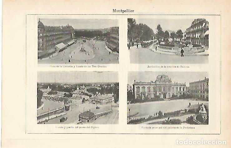 Postcards: LAMINA ESPASA 8687: Vistas de Montpellier Francia - Varios